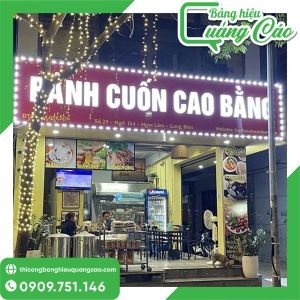 Bảng Hiệu Bánh Cuốn Nóng