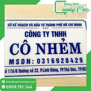 Bảng Hiệu Công Ty Mica