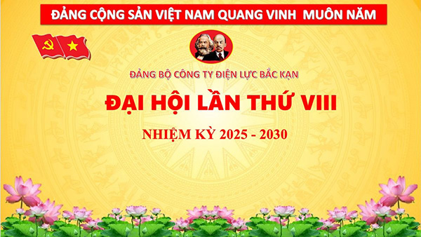 Mẫu backdrop Đại hội Đảng lần thứ VIII