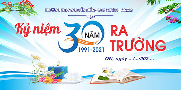 Mẫu backdrop kỷ niệm 30 năm ra trường