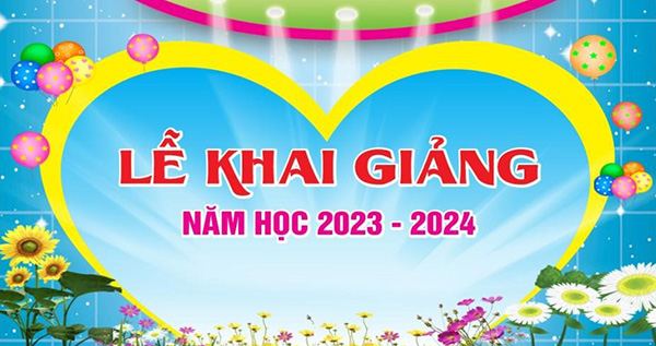 Mẫu background khai giảng mầm non dễ thương