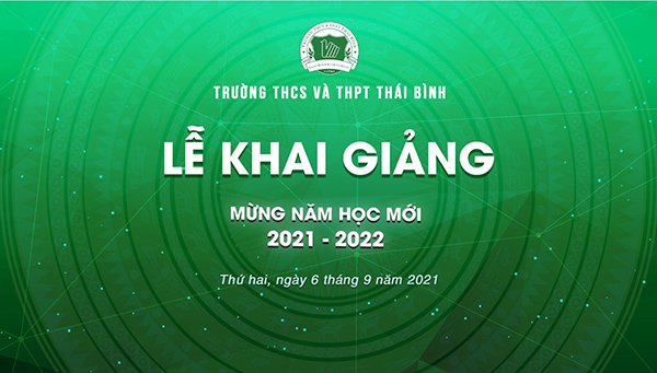 Mẫu backdrop khai giảng trường THPT trang trọng