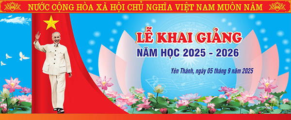 Mẫu background ch&agrave;o mừng năm học mới trang nghi&ecirc;m