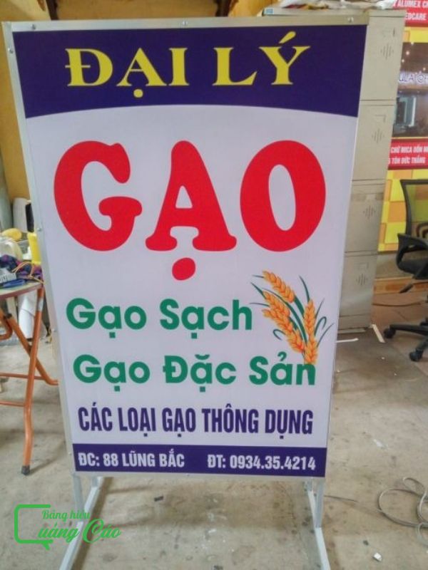 Mẫu bảng hiệu đại l&yacute; gạo đứng