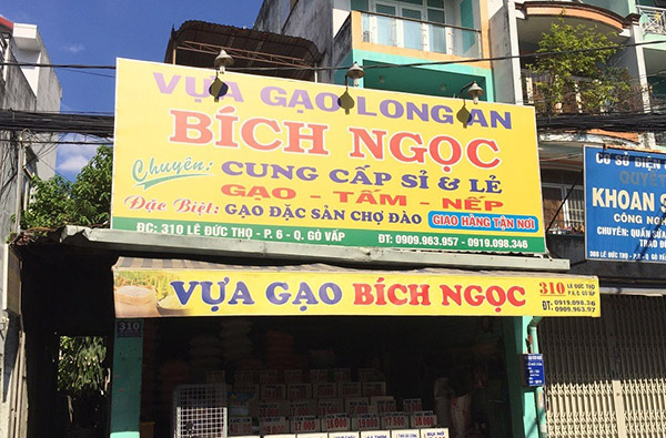 Mẫu bảng hiệu đại l&yacute; gạo chất liệu Hiflex