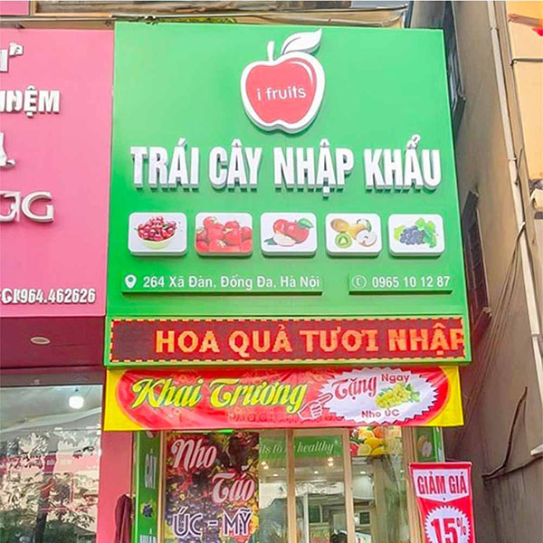 Mẫu bảng hiệu tr&aacute;i c&acirc;y đẹp