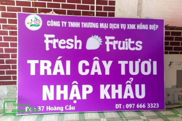 Mẫu bảng hiệu tr&aacute;i c&acirc;y tươi nhập khẩu gi&aacute; rẻ