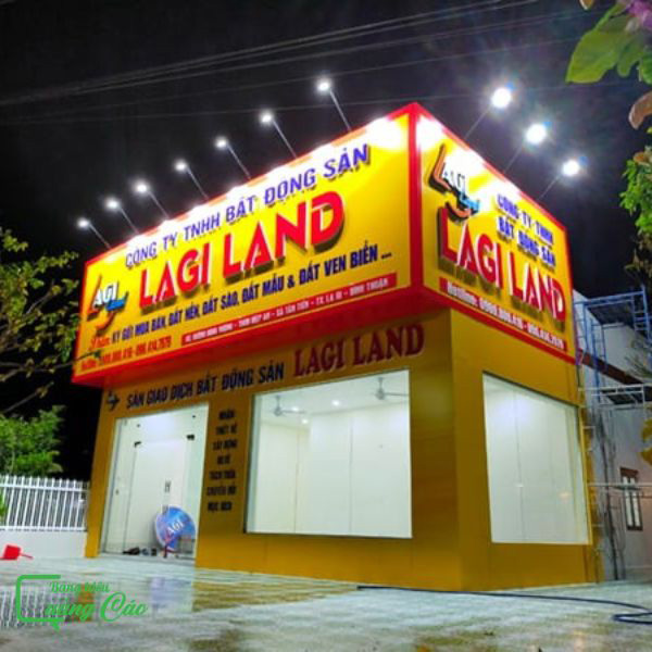 Mẫu bảng hiệu bất động sản mặt dựng Alu cao cấp