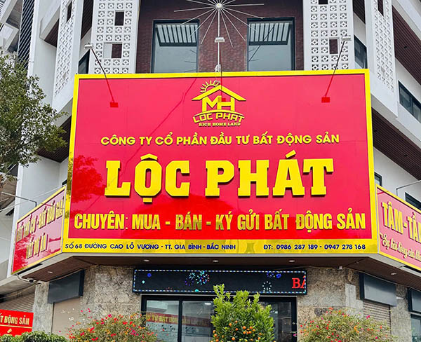 Mẫu bảng hiệu bất động sản Lộc Ph&aacute;t