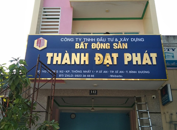 Mẫu bảng hiệu bất động sản Th&agrave;nh Đạt Ph&aacute;t