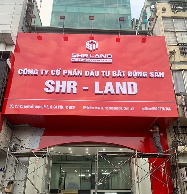 Mẫu biển quảng c&aacute;o bất động sản Shr - Land