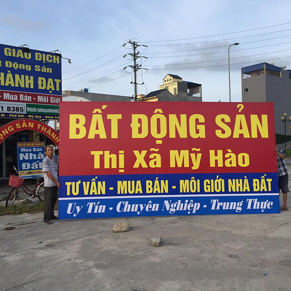 Mẫu bảng hiệu k&yacute; gửi nh&agrave; đất in bạt khổ lớn