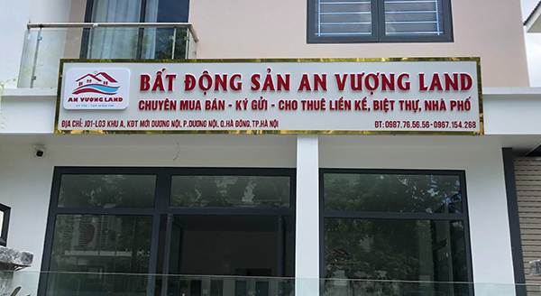 Mẫu bảng hiệu bất động sản An Vượng Land