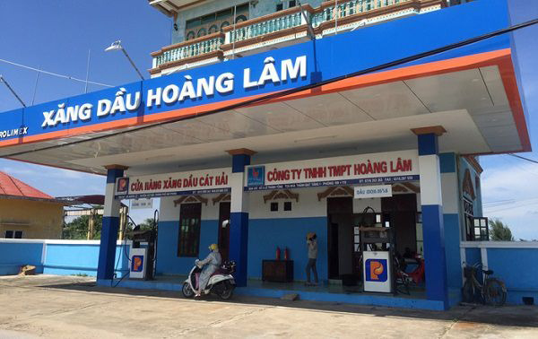 Mẫu bảng hiệu c&acirc;y xăng Ho&agrave;ng L&acirc;m