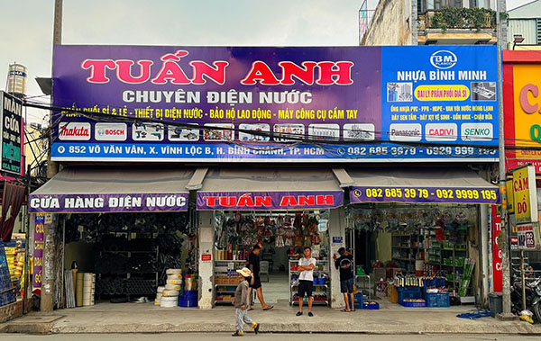 Mẫu biển quảng c&aacute;o điện nước Tuấn Anh