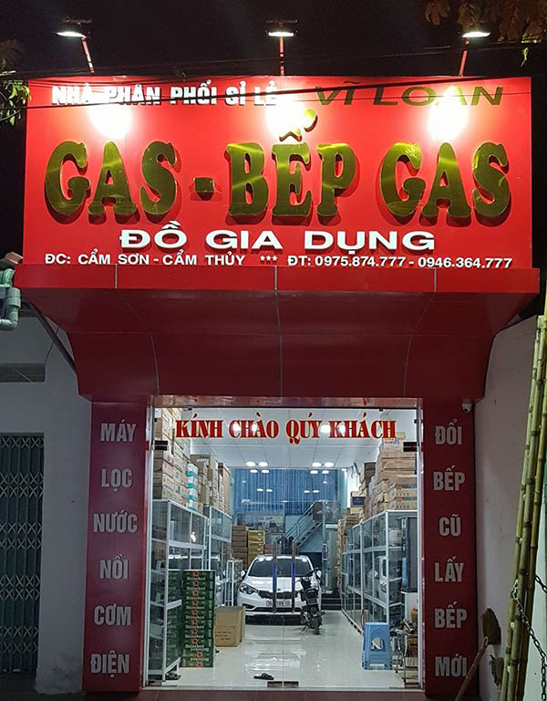 Mẫu biển quảng c&aacute;o đại l&yacute; gas đẹp