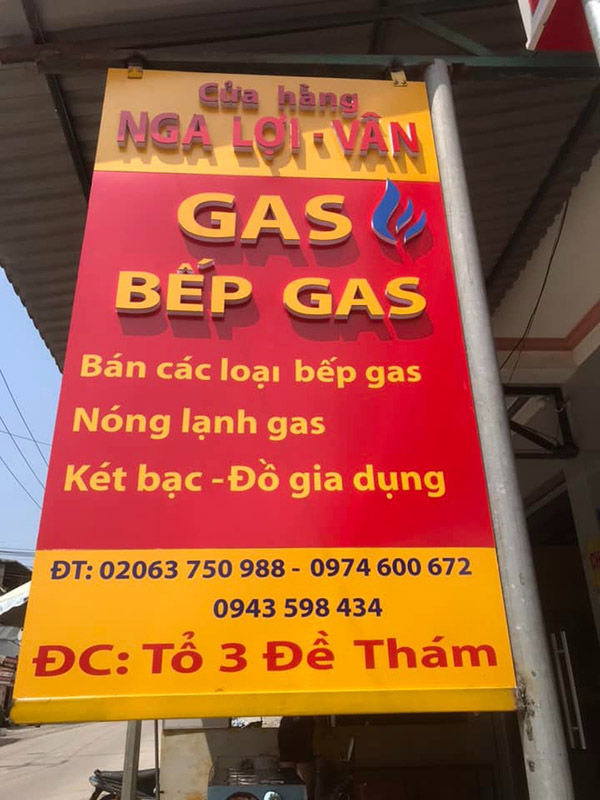 Mẫu biển vẫy gas - bếp ga đẹp