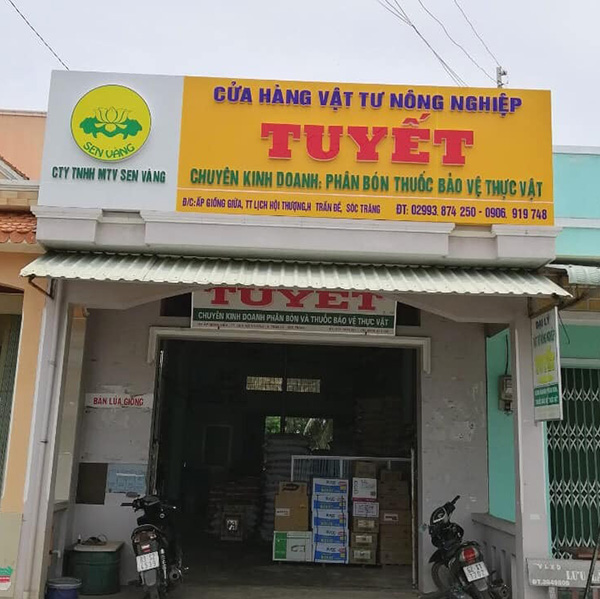 Mẫu bảng hiệu vật tư n&ocirc;ng nghiệp chất liệu Alu 