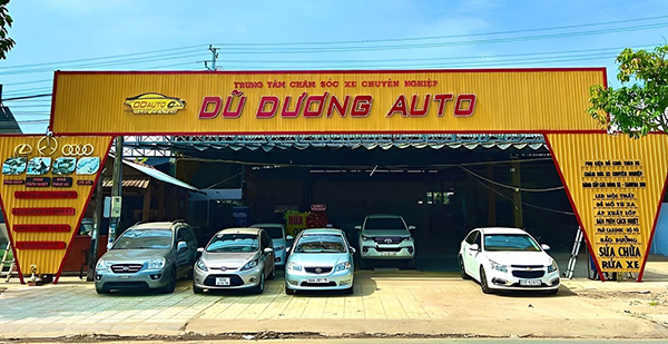 Mẫu bảng hiệu garage &ocirc; t&ocirc; chất liệu T&ocirc;n s&oacute;ng kết hợp chữ nổi