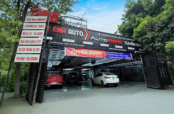 Thi c&ocirc;ng v&agrave; thiết kế bảng hiệu gara &ocirc; t&ocirc; tại TPHCM trọn g&oacute;i