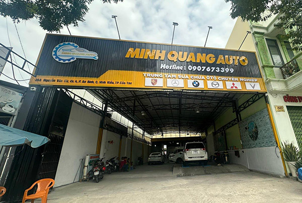 Mẫu bảng hiệu gara Minh Quang Auto