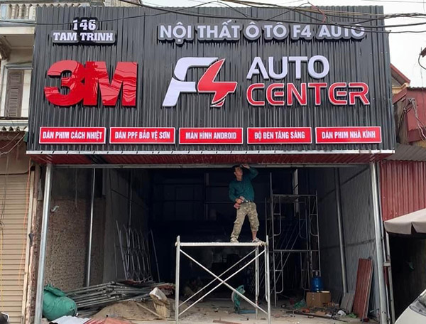 Mẫu biển quảng c&aacute;o gara &ocirc; t&ocirc; 3M