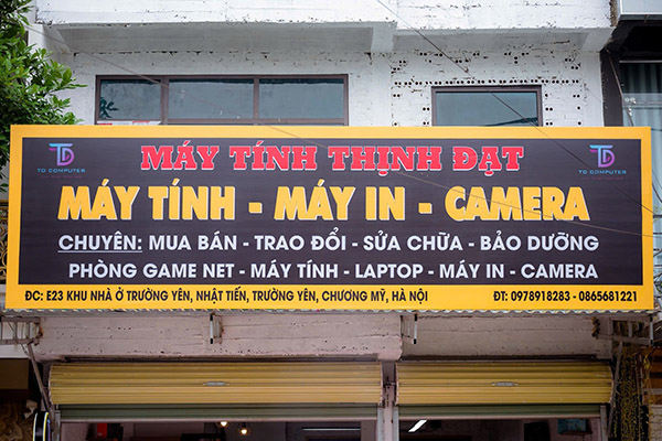Mẫu bảng hiệu m&aacute;y t&iacute;nh camera Thịnh Đạt