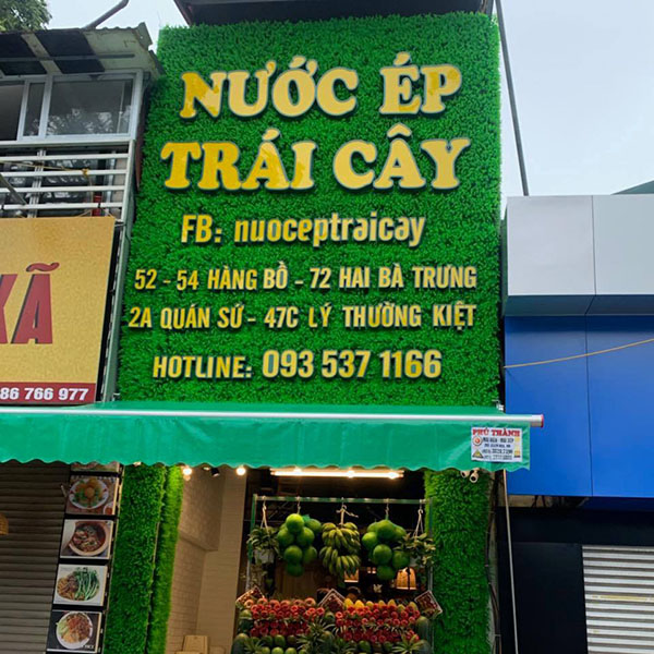 Mẫu bảng hiệu nước &eacute;o tr&aacute;i c&acirc;y đẹp