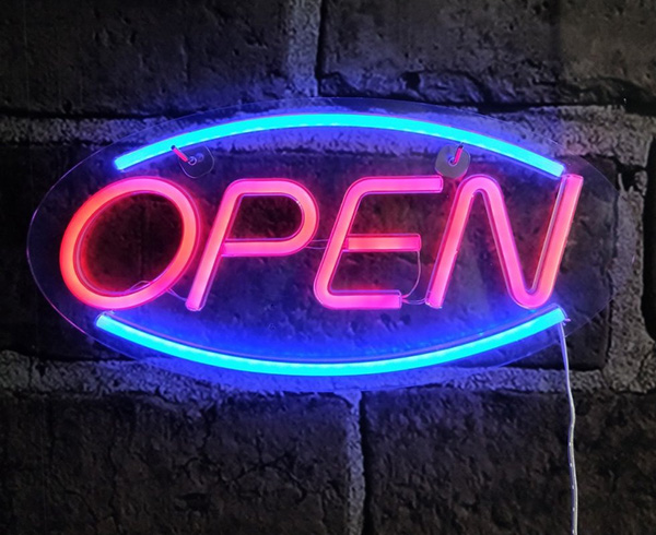 Mẫu bảng open close đ&egrave;n LED Neon
