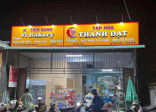 Mẫu biển quảng c&aacute;o tạp h&oacute;a Th&agrave;nh Đạt