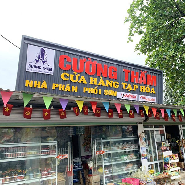 Thiết kế bảng hiệu cửa h&agrave;ng tạp h&oacute;a