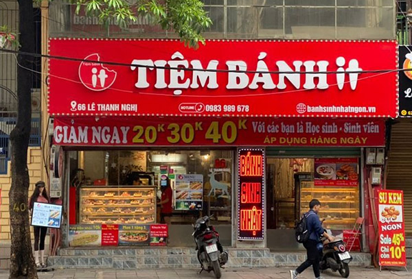 Thiết kế bảng hiệu tiệm b&aacute;nh đẹp