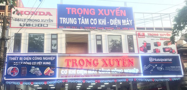 Mẫu bảng hiệu trung t&acirc;m cơ kh&iacute; Trọng Xuyến
