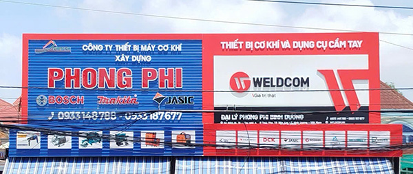 Mẫu biển quảng c&aacute;o cơ kh&iacute; Phong Phi