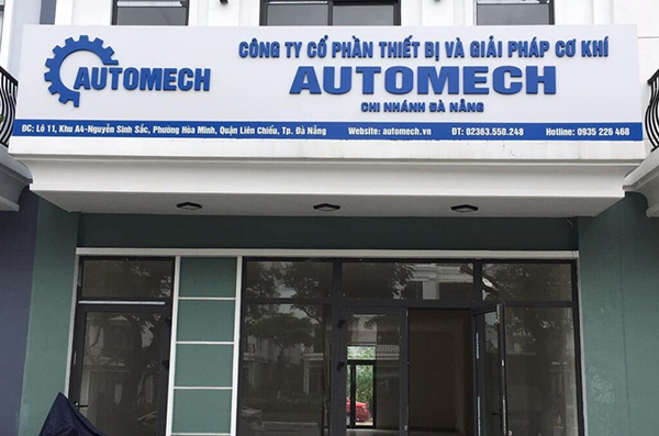 Mẫu bảng hiệu c&ocirc;ng ty cơ kh&iacute; Automech