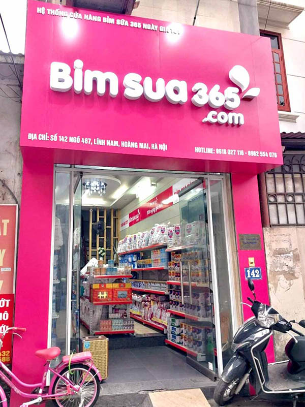 Mẫu bảng hiệu bỉm sữa chữ nổi Mica đẹp