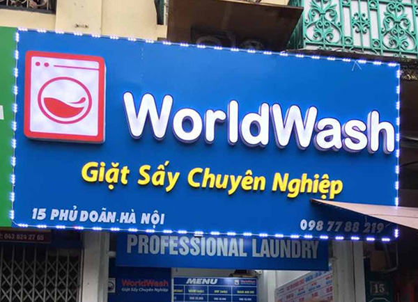 Mẫu bảng hiệu giặt ủi chuy&ecirc;n nghiệp