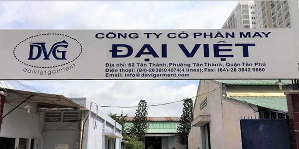 Mẫu bảng hiệu c&ocirc;ng ty may Đại Việt