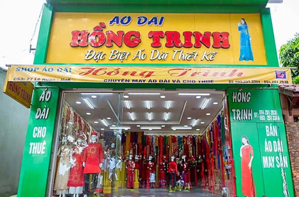 Mẫu bảng hiệu &aacute;o d&agrave;i Hồng Trinh