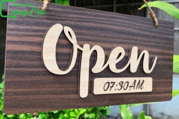 Bảng hiệu open close chữ nổi
