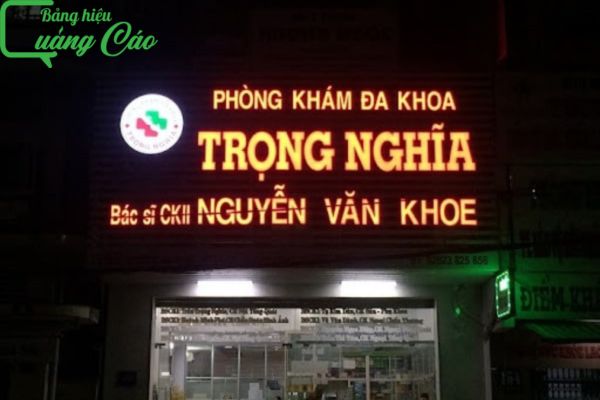 Bảng hiệu phòng mạch đèn led Trọng Nghĩa