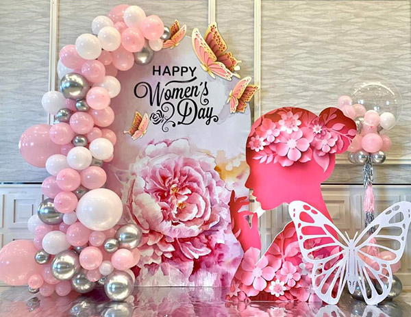 Dịch vụ trang tr&iacute; backdrop 8/3 trọn g&oacute;i gi&aacute; rẻ