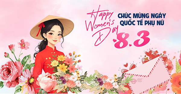 Thiết kế backdrop 8/3 theo y&ecirc;u cầu