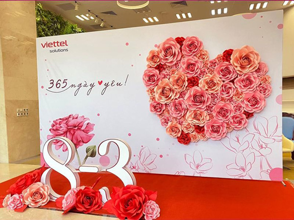 Mẫu backdrop 8 3 phong c&aacute;ch đơn giản, tinh tế