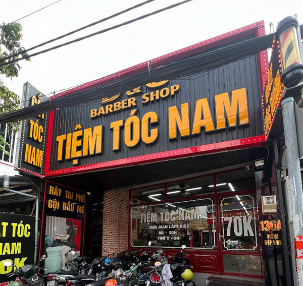 Mẫu bảng hiệu tiệm t&oacute;c nam