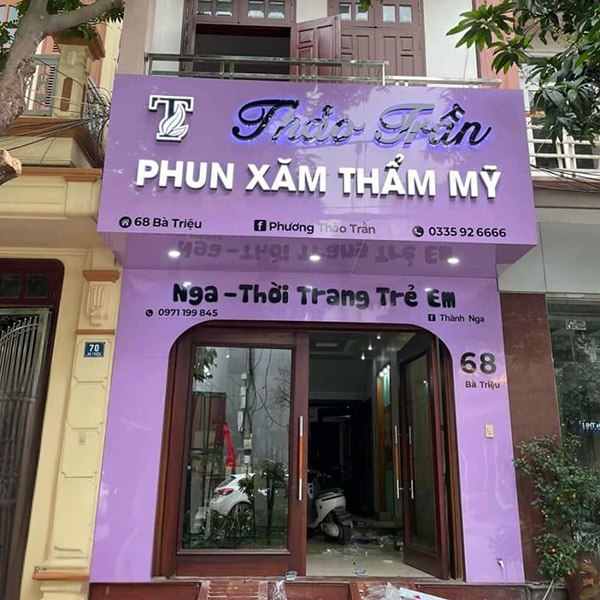 Thiết kế bảng hiệu phun xăm thẩm mỹ chuy&ecirc;n nghiệp