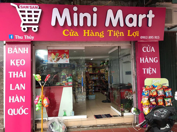 Mẫu biển quảng c&aacute;o cửa h&agrave;ng tiện lợi đẹp