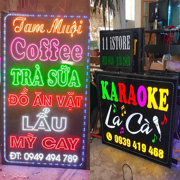 Mẫu biển led vẫy karaoke nổi bật, thu h&uacute;t