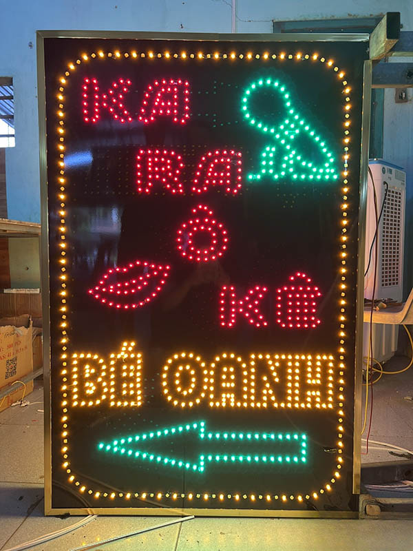 Mẫu biển LED vẫy karaoke đẹp