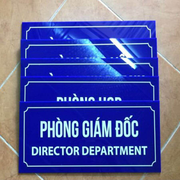 L&agrave;m biển ph&ograve;ng ban bằng Mica in UV